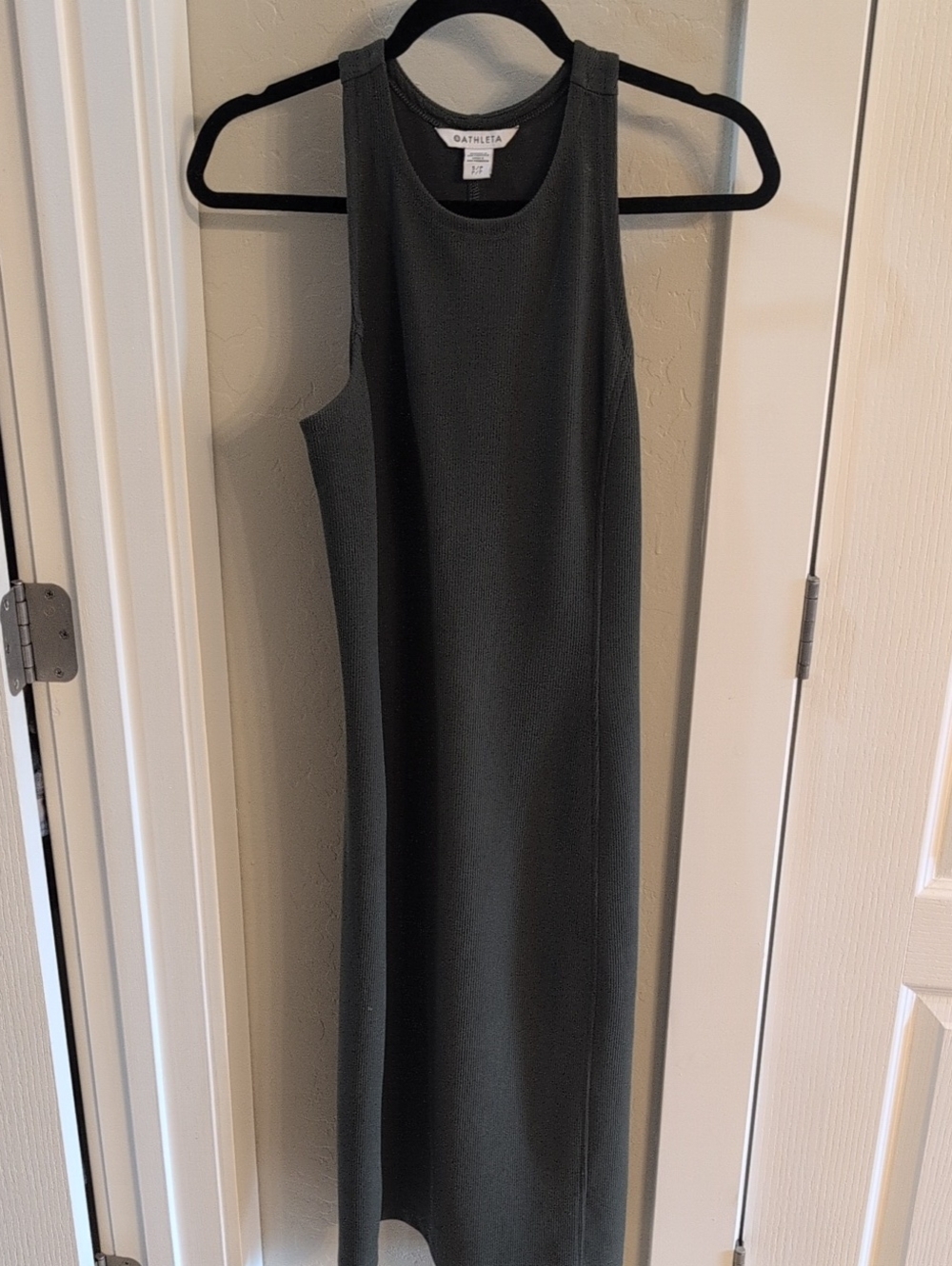 Athleta Olive Green Ribbed Dress